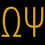 Omega Psi in greek letters