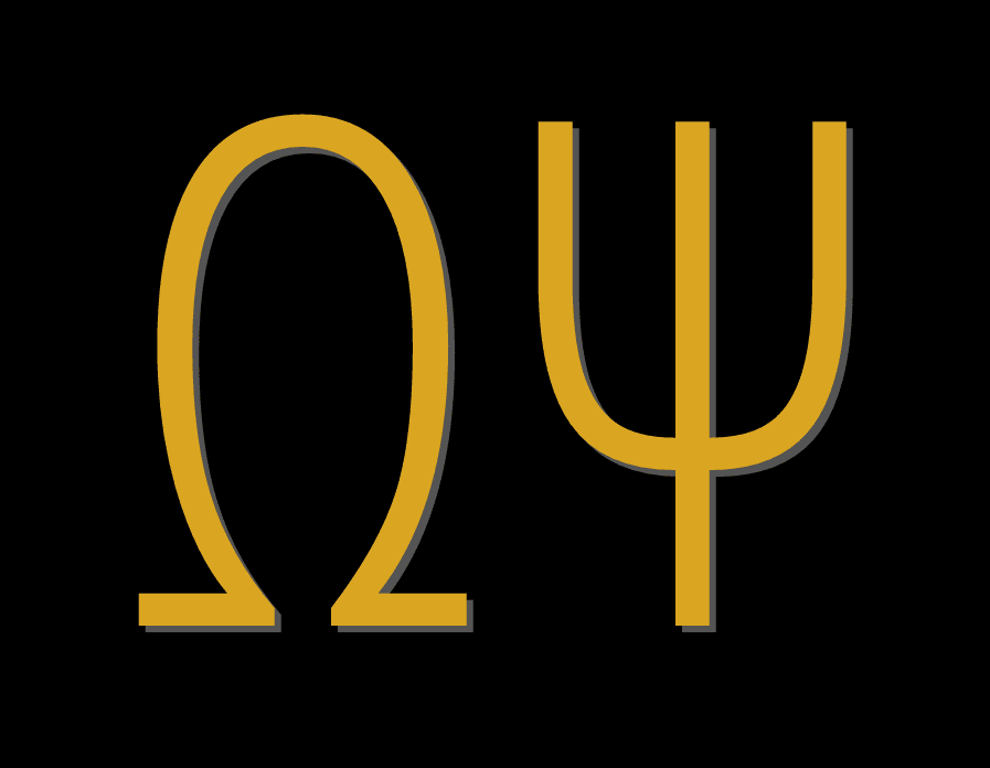 Omega Psi in greek letters